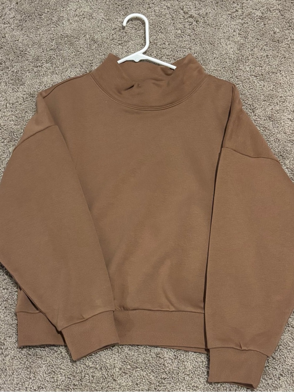 JoyLab Brown Mock Neck Sweater